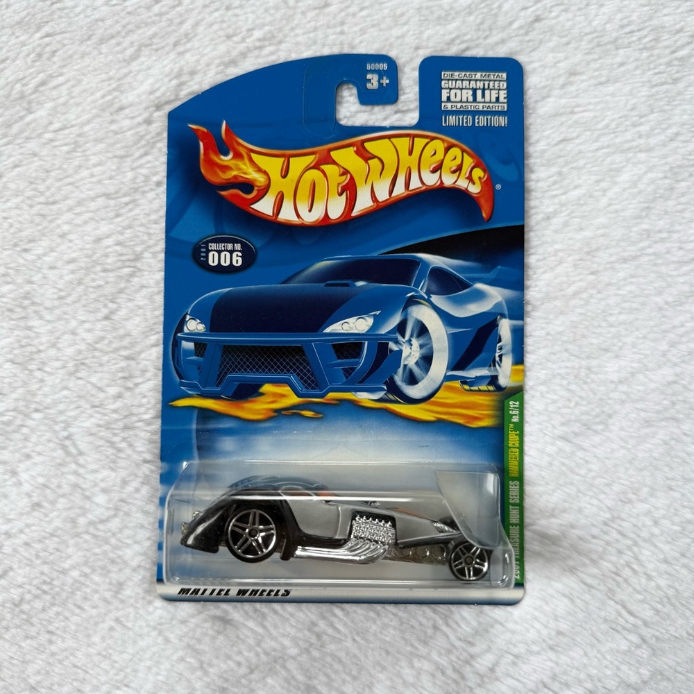 2001 Hot Wheels #6 Treasure Hunt 6/12 HAMMERED COUPE Gray-Black w/Chrome